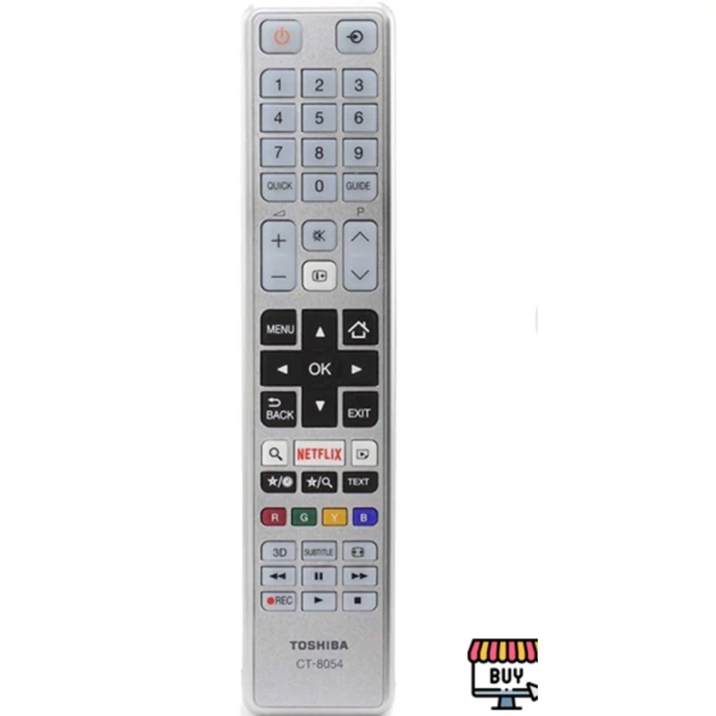 کنترل جایگزین (مشابه)  ال ای دی نایاب توشیبا نقره ای اینترنت دار  نتفلیکس دار TOSHIBA