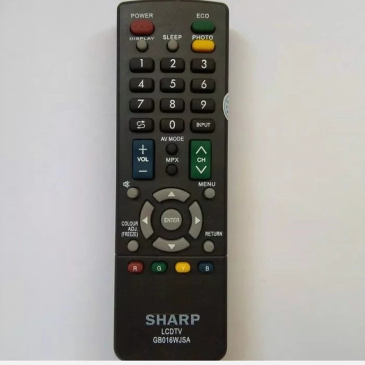 کنترل جایگزین ال ای دی کمیاب شارپ کوتاه کلید رنگی SHARP