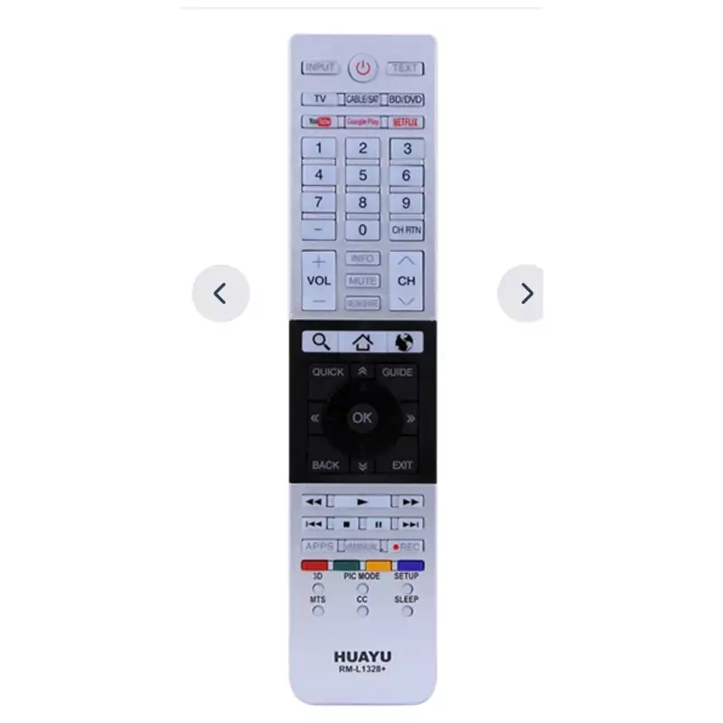 کنترل اصلی  ال ای دی توشیبا نقره ای 1328 TOSHIBA
