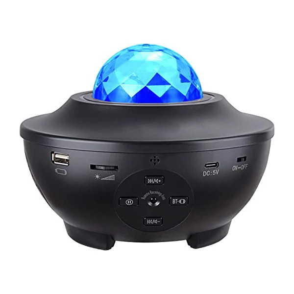 چراغ خواب رومیزی کهکشانی بلوتوث و اسپیکر دار مدل Starry Projector Li...