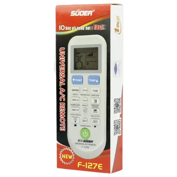 کنترل کولر گازی همه کاره سوئر Suoer F-127E