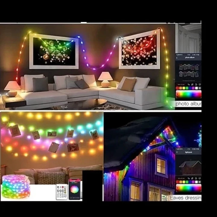ریسه ال ای دی مدل فول کالر هوشمند بلوتوثی RGB usb 5v طول 5متر