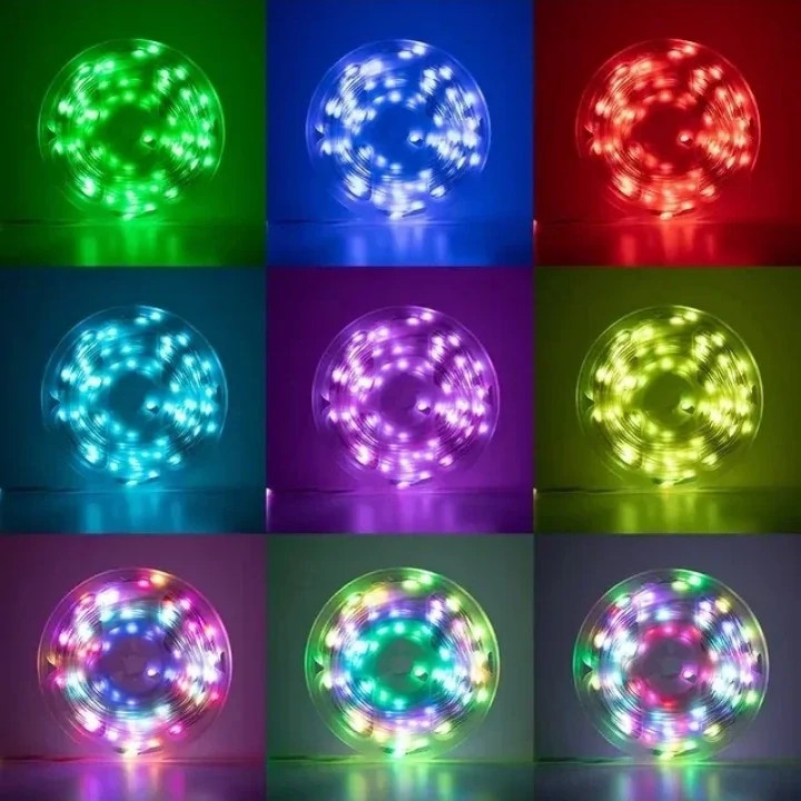 ریسه ال ای دی مدل فول کالر هوشمند بلوتوثی RGB usb 5v طول 5متر