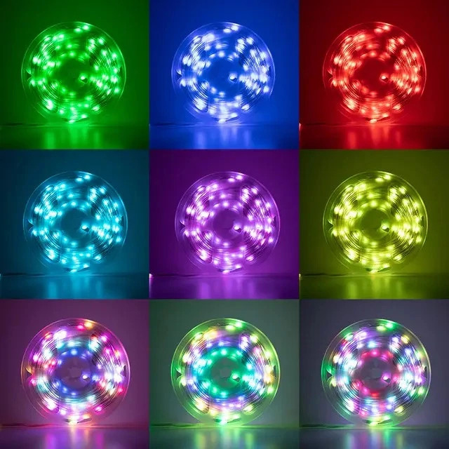 ریسه ال ای دی مدل فول کالر هوشمند بلوتوثی کد RGB IC usb 5v طول 10 مت...