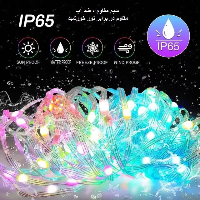 ریسه ال ای دی مدل فول کالر هوشمند بلوتوثی کد RGB IC usb 5v طول 10 مت...