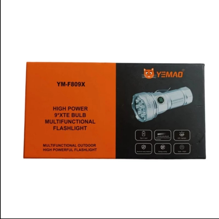 چراغ قوه پلیسی حرفه ای یامائو با اصالت YEMAO YM-F809X باطری اصلی
