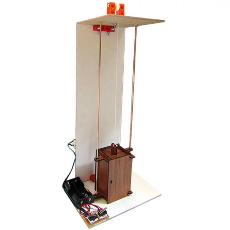 کیت آموزشی مدل کیت سازه حرکتی پایه نهم آسانسور چوبی کد hp123