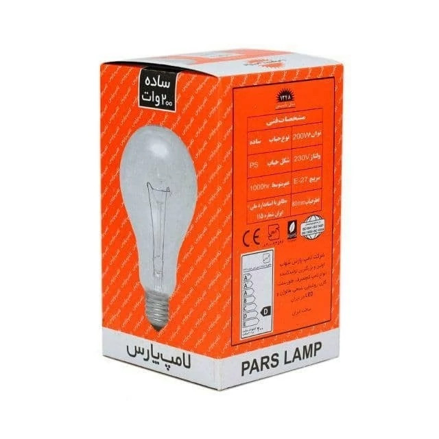 لامپ و 100 وات رشته ای پارس