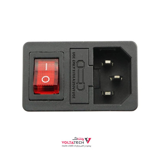 جک پاور کامپیوتر ورودی 220V نری فیوزدار خاری AC-01