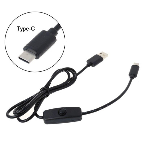 کابل USB به Type-C کلیددار مخصوص رزبری پای 4 اورجینال