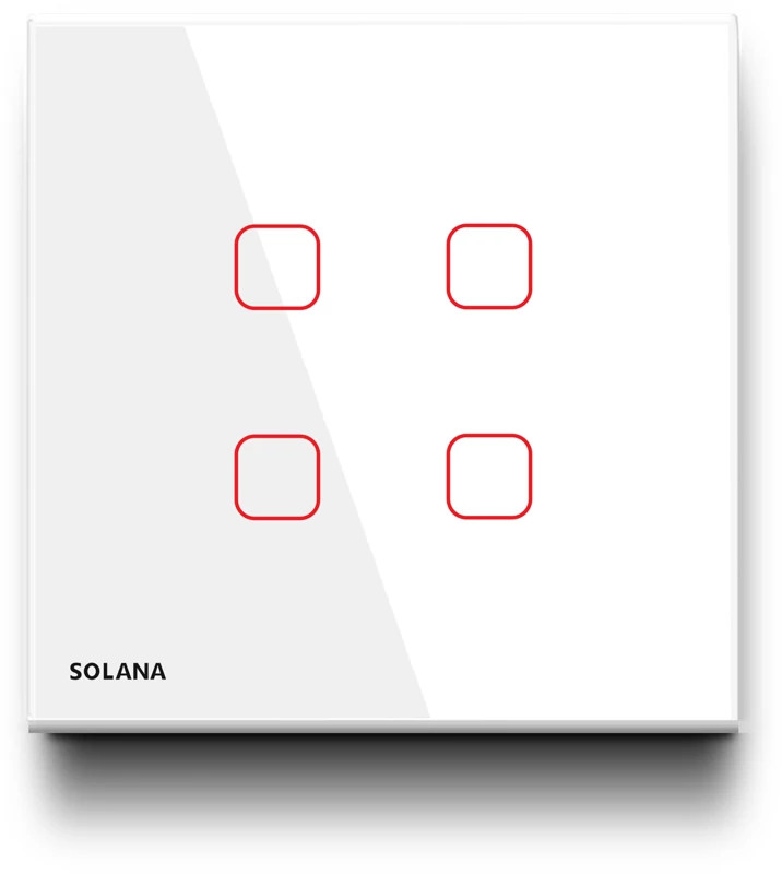 کلید لمسی چهار پل SOLANA همراه WIFI