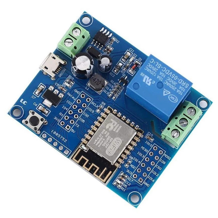 ماژول رله وایفای ESP8266-12F با قابلیت کنترل توسط موبایل WIFI 2.4G