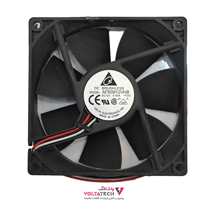 فن 12V سه سیمه سایز 9×9 ضخامت 2.5cm