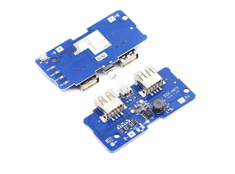 ماژول پاور بانک دارای دو خروجی 5V 1A - 2A USB