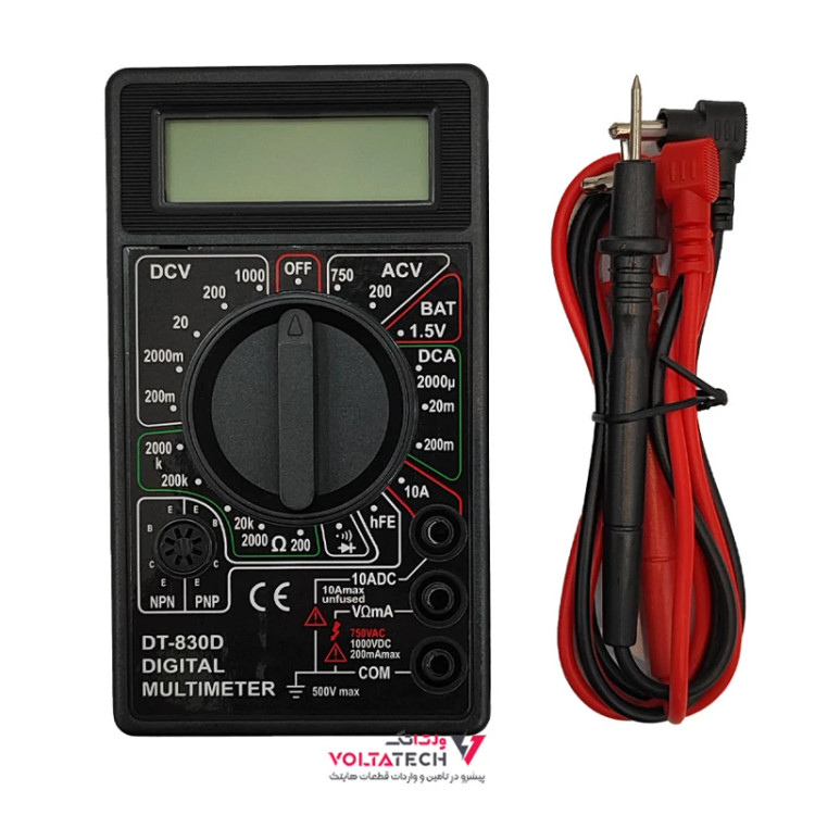 مولتی متر دیجیتال DT-830D زرد