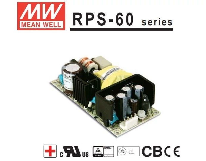 منبع تغذیه مین ول RPS-60-24 سری مدیکال -Mean Well