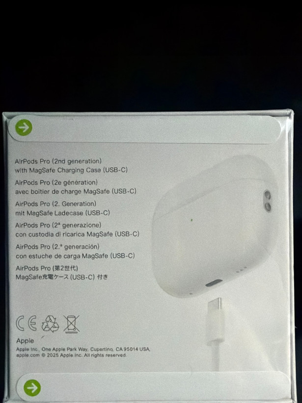 ایرپاد اپل AirPods Pro 2 نسخه USA رنگ سبز با ANC۲۰۲۵