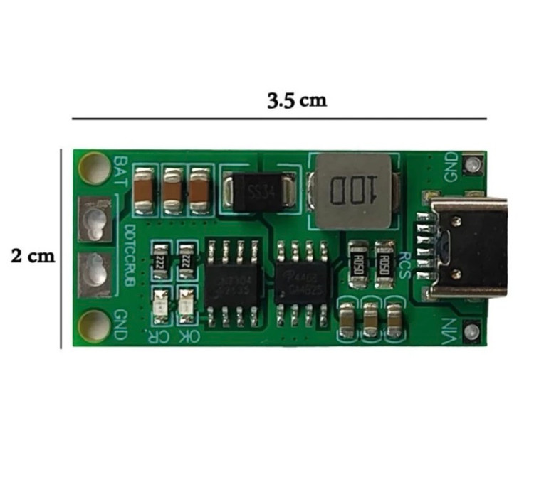 ماژول شارژر و محافظ شارژ باتری لیتیومی 4 سل 4 آمپر Type-C
