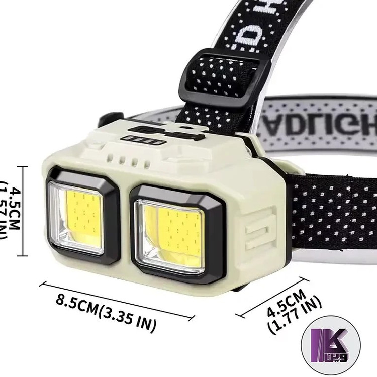 چراغ پیشانی شارژی BRIGHTمدل HX-816S سنسوردارCOB باطری اصلی