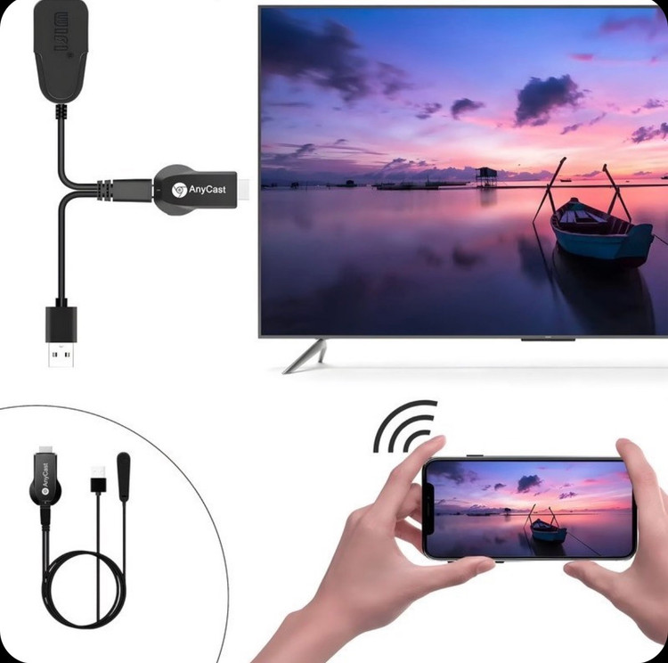 دانگل انتقال تصویر بیسیم DETEX+ AnyCast مدل DWD02 – مبدل Wireless Display HDMI دو هسته ای