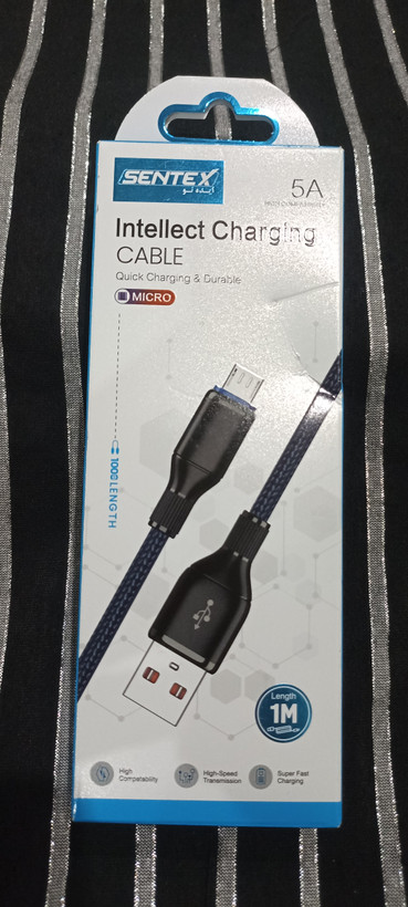 کابل شارژ اندروید اینتلکت با کیفیت بالا برند سنتکس مدل 5A میکرو با گارانتی یکساله هک شده روی محصول