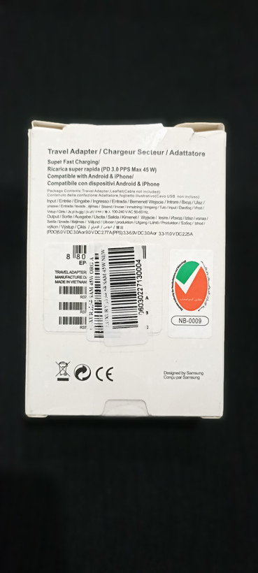 شارژر 45 وات 45w اورجینال اصلی برد فوق العاده با کیفیت