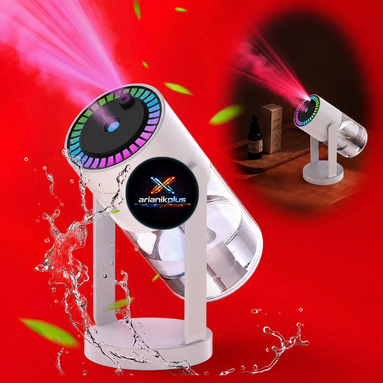 دستگاه بخور سرد رومیزی لیزردار280 میلیلیتر مدل XY-085 | رطوبت ساز USB با نور LED و مخزن