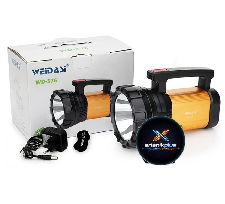 چراغ قوه حرفه ای بدنه فلز ویداسی 20وات اصلی wd575