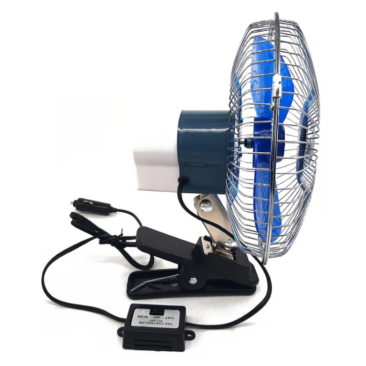 پنکه گیره دار خودرو Oscillating سایز 6 اینچ 12 ولت